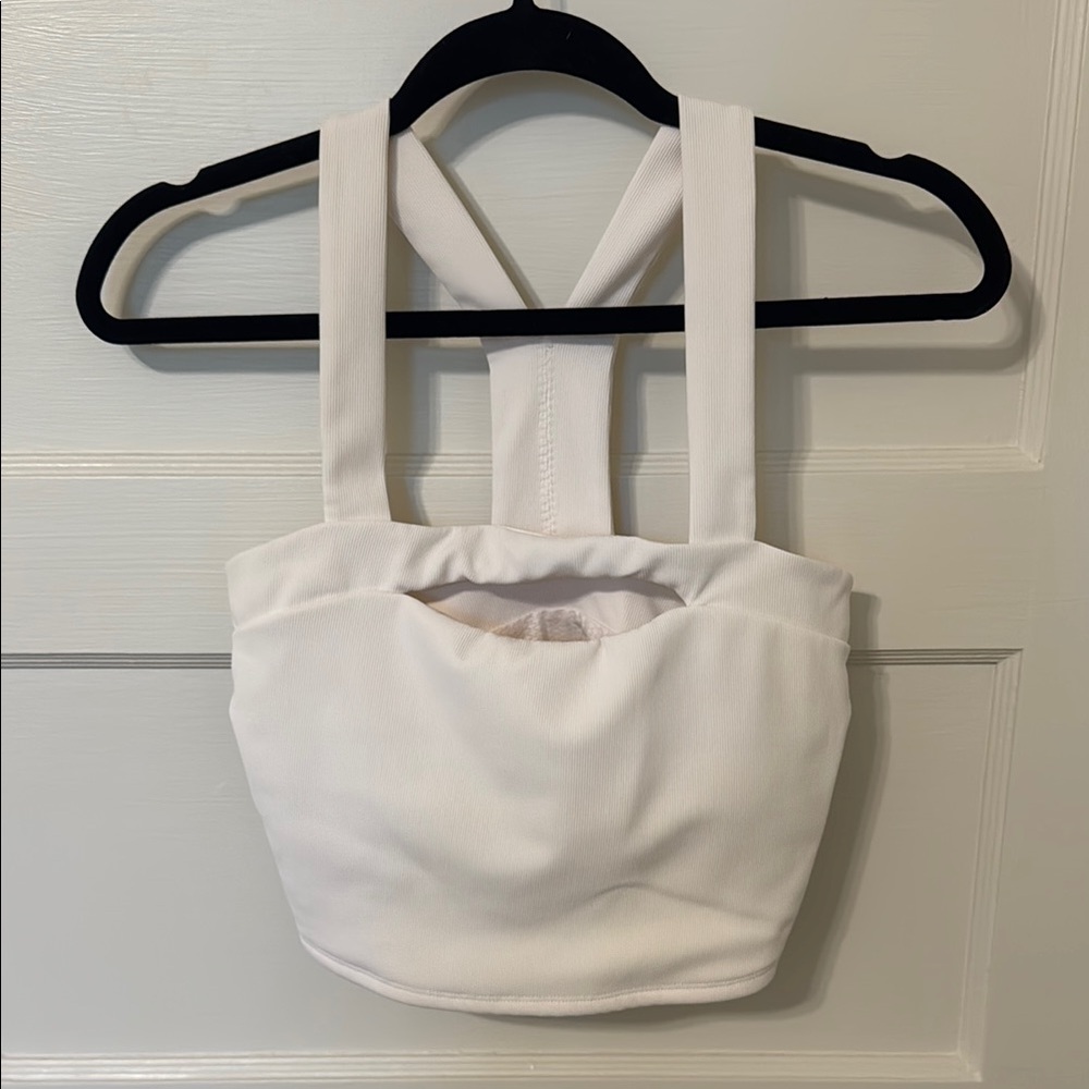Sincerely Jules White Activewear Crop Top